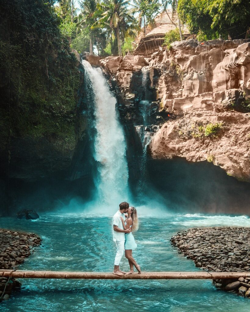 bali, nature, sun, summer, indonesia, pool, girl, beautiful, couple, waterfall
