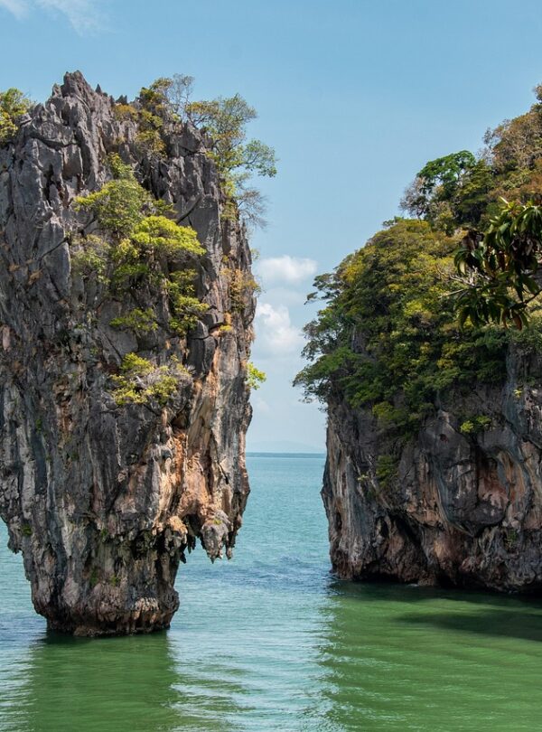 thailand, james bond island, sea, rocks, beach, water, ocean, coast, coastline, travel, nature, landscape